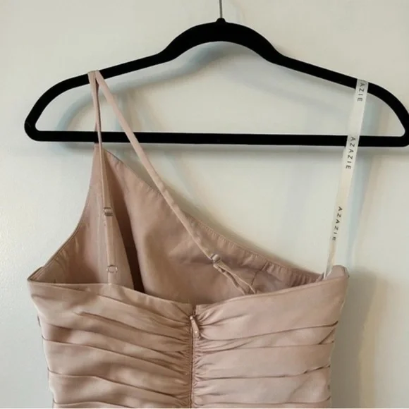 Azazie Mika Bridesmaid Dress Blush Pink Size 6 - Picture 6 of 10